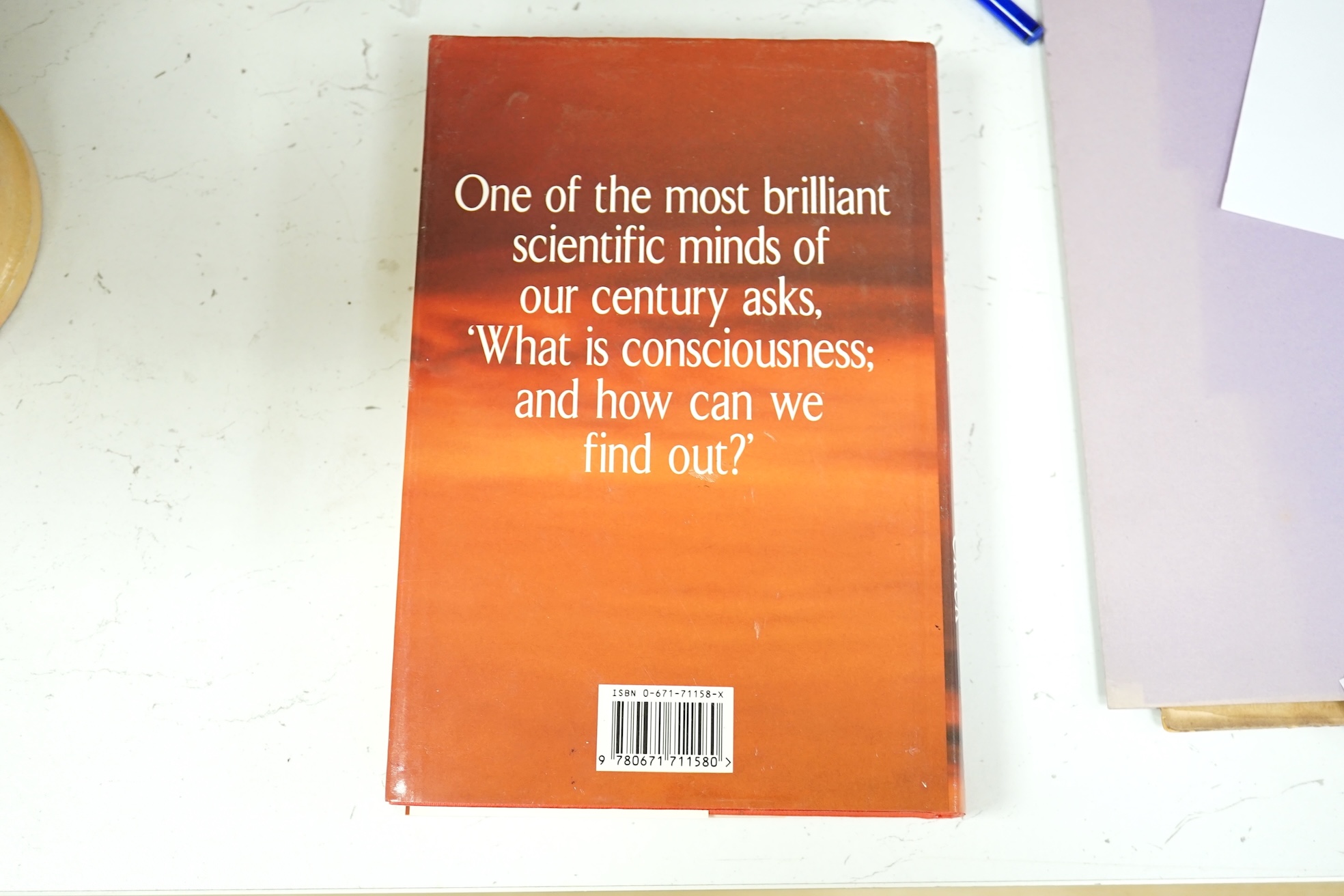 Crick, Francis - The Astonishing Hypothesis: the scientific search for the soul. 1st edition (author's signature on title). text illus.. d/wrapper. Simon & Schuster, 1994